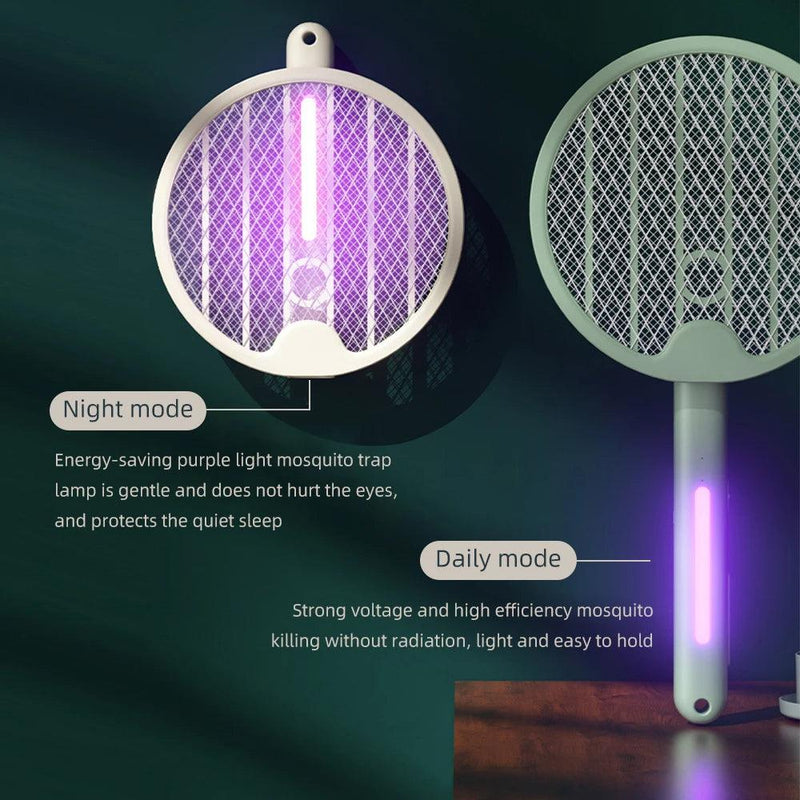Mosquito Killer - Raquete elétrica, com lâmpada carregável por USB para mosquitos e moscas - TadShop